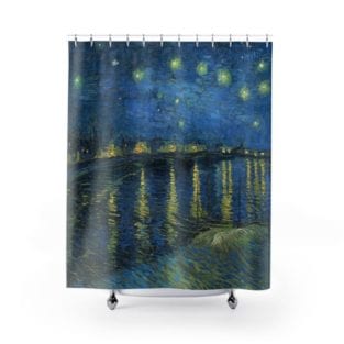 starry night over the rhone shower curtain