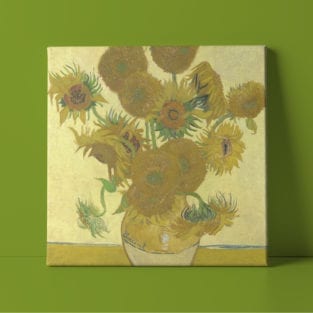 sunflowers framed canvas
