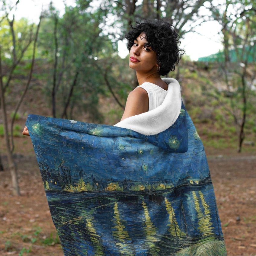 starry night over the rhone cape blanket