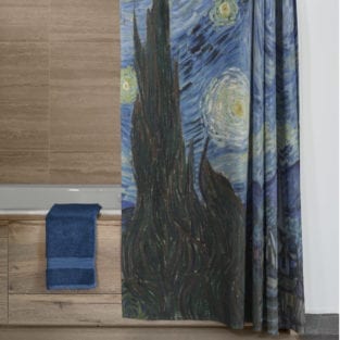 starry night shower curtain