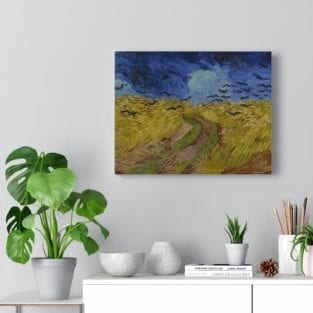wheatfield with crows canva prints