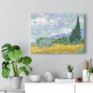 wheatfield with cypresses canva prints