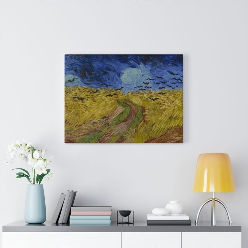 wheatfield with crows framed canvas