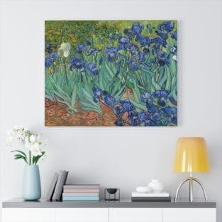 irises framed canvas