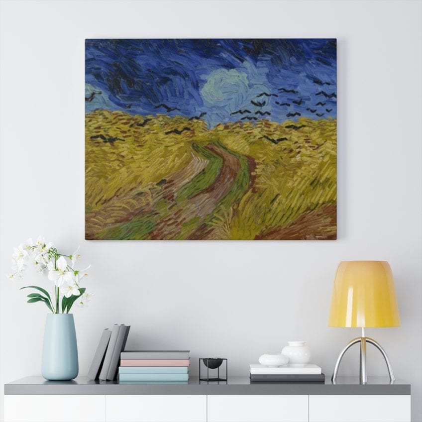 wheatfield with crows wall art